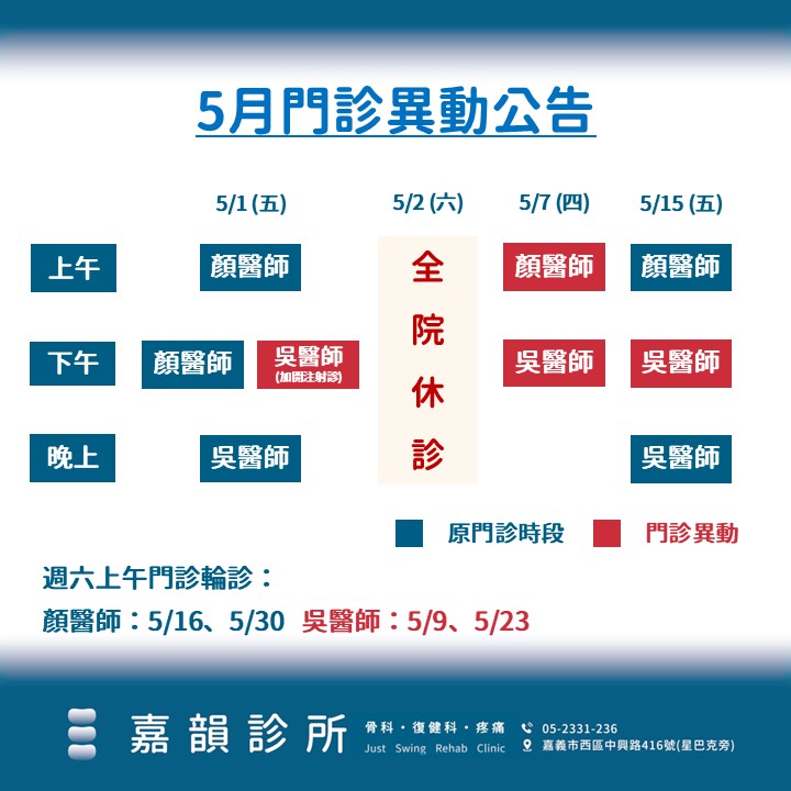 115年5月輪診公告