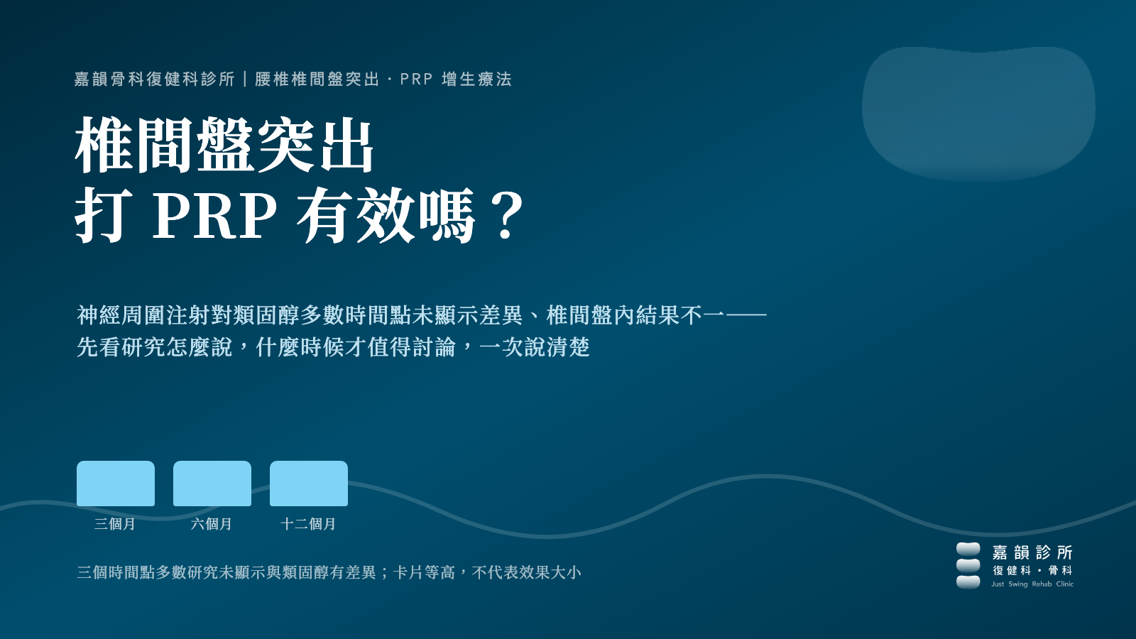 腰椎椎間盤突出打 PRP 有效嗎?嘉韻骨科復健科診所衛教文章封面